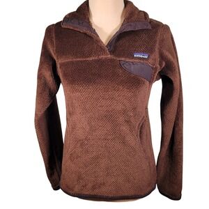 Patagonia Re-Tool Snap-T Fleece Pullover Brown Women XS Gorpcore Hiking Outdoors